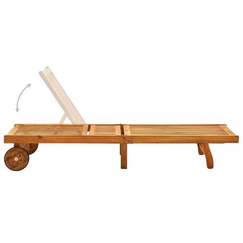 vidaXL Sun Lounger Solid Acacia Wood by vidaXL
