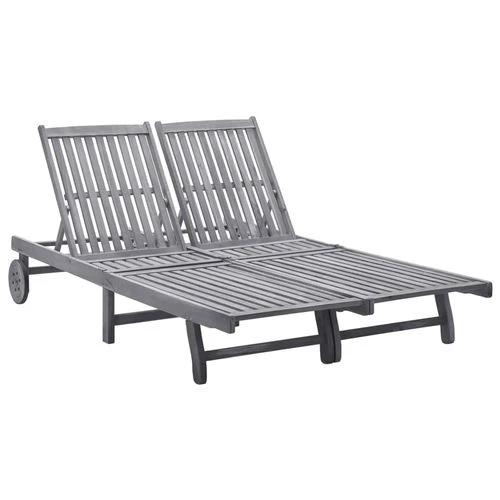 vidaXL Sun Lounger Solid Acacia Wood by vidaXL