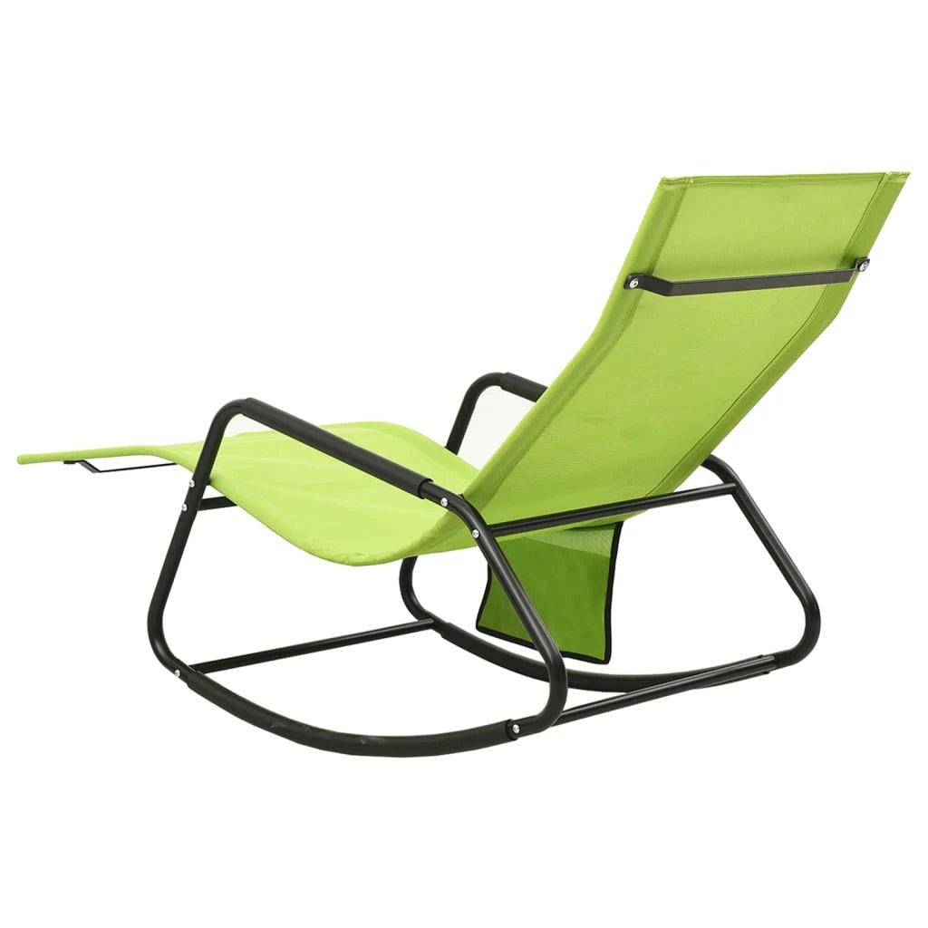 vidaXL Sun Lounger Steel and Textilene Black by vidaXL