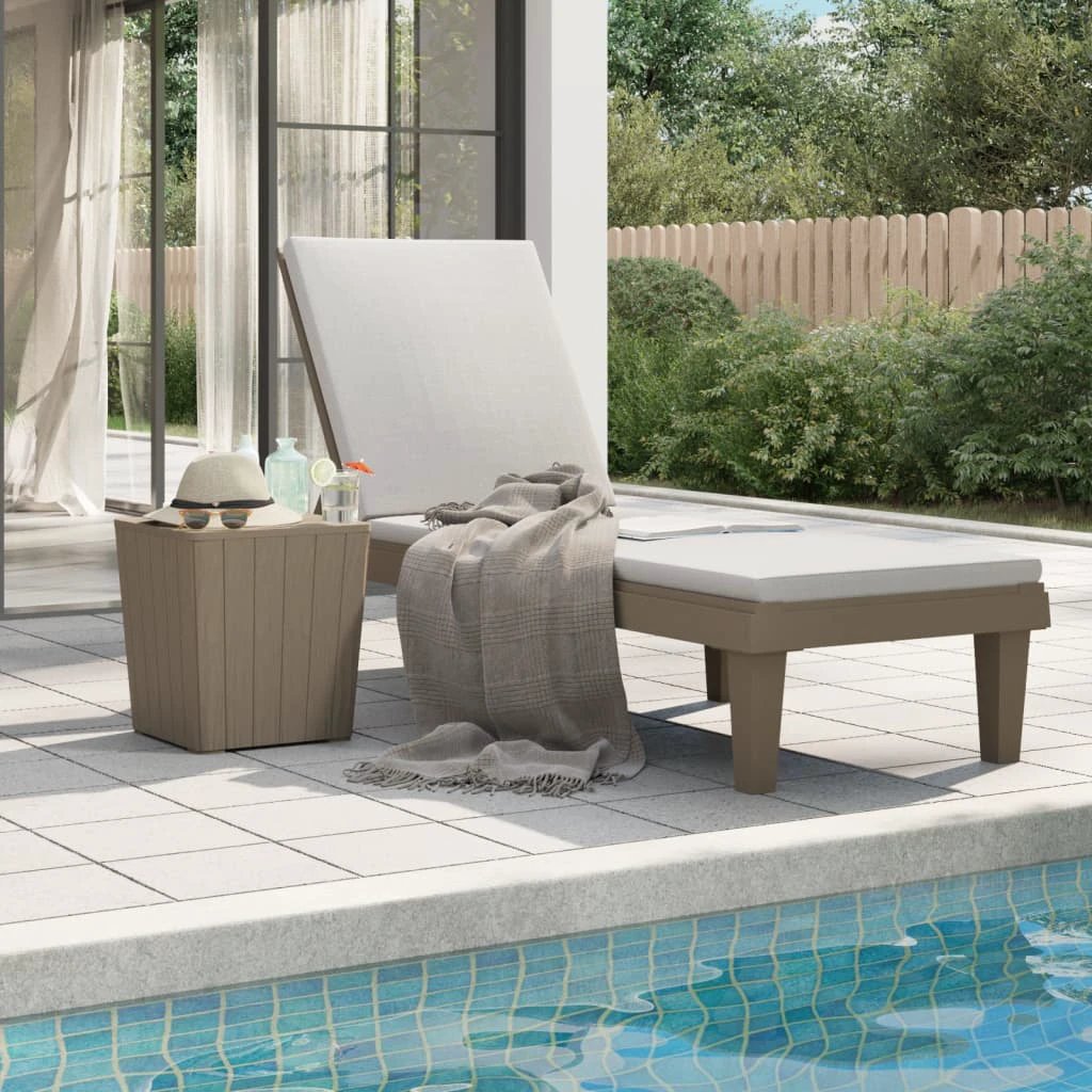 vidaXL Sun Lounger Black 155x58x83 cm Polypropylene by vidaXL