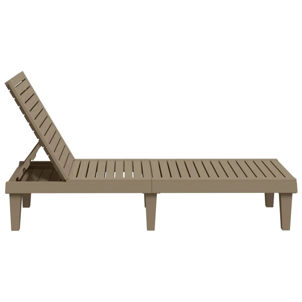 vidaXL Sun Lounger Black 155x58x83 cm Polypropylene by vidaXL