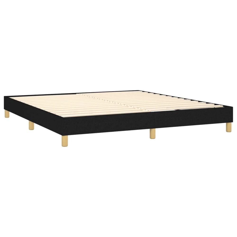 Bed Frame Black 180x200 cm vidaXL Super King Fabric by vidaXL