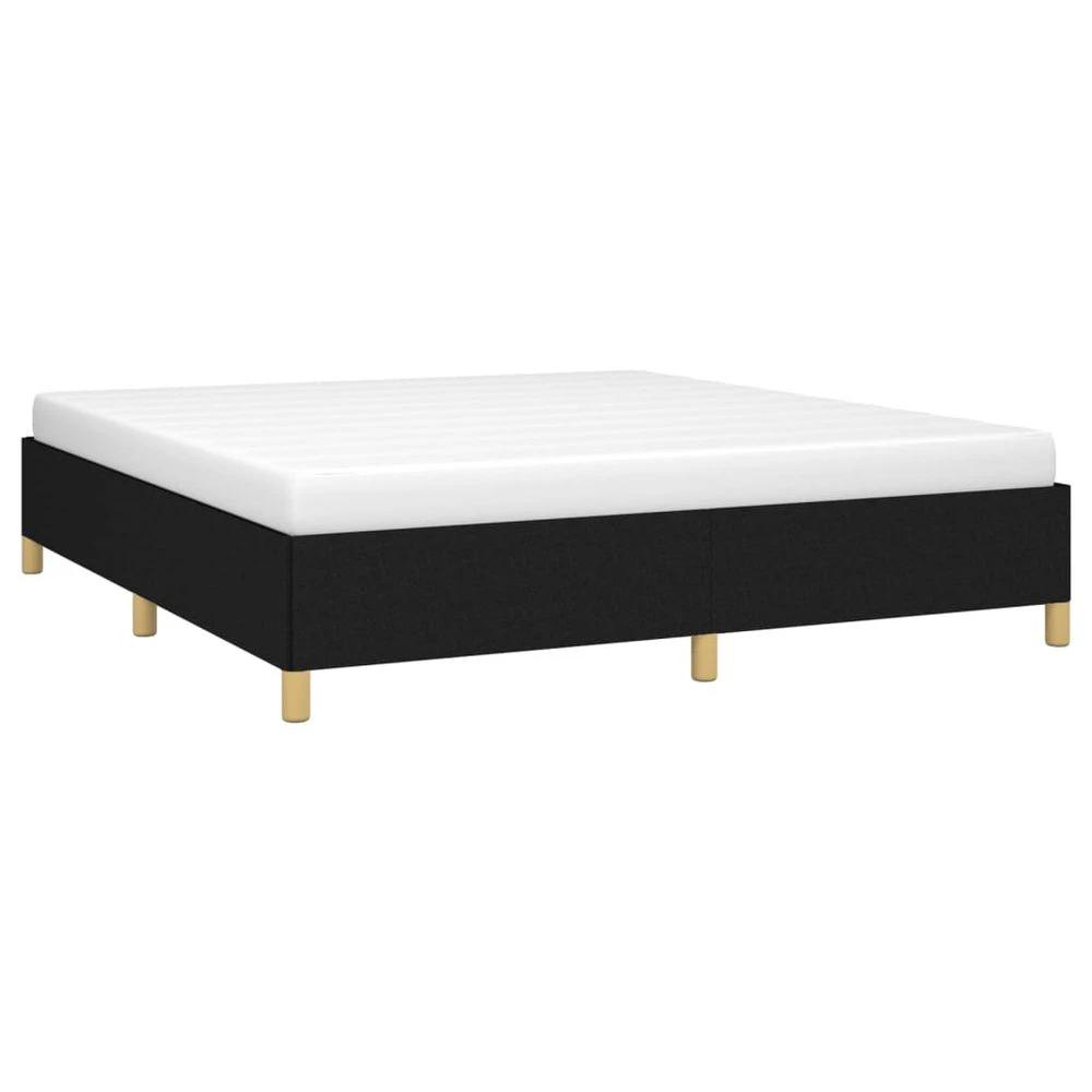 Bed Frame Black 180x200 cm vidaXL Super King Fabric by vidaXL