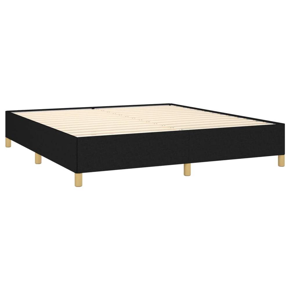 Bed Frame Black 180x200 cm vidaXL Super King Fabric by vidaXL