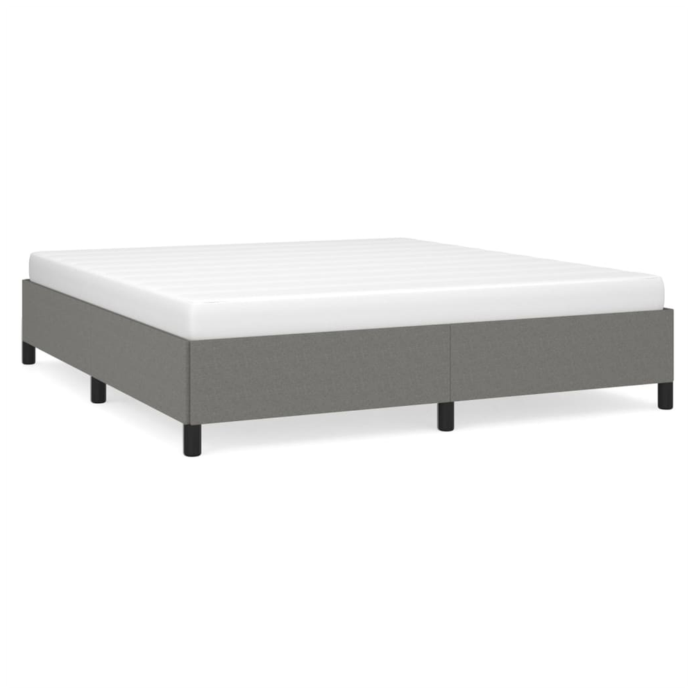 Bed Frame Dark Grey 180x200 cm vidaXL Super King Fabric by vidaXL