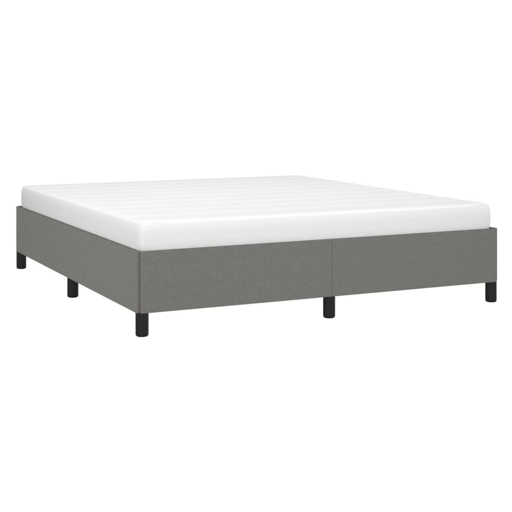 Bed Frame Dark Grey 180x200 cm vidaXL Super King Fabric by vidaXL