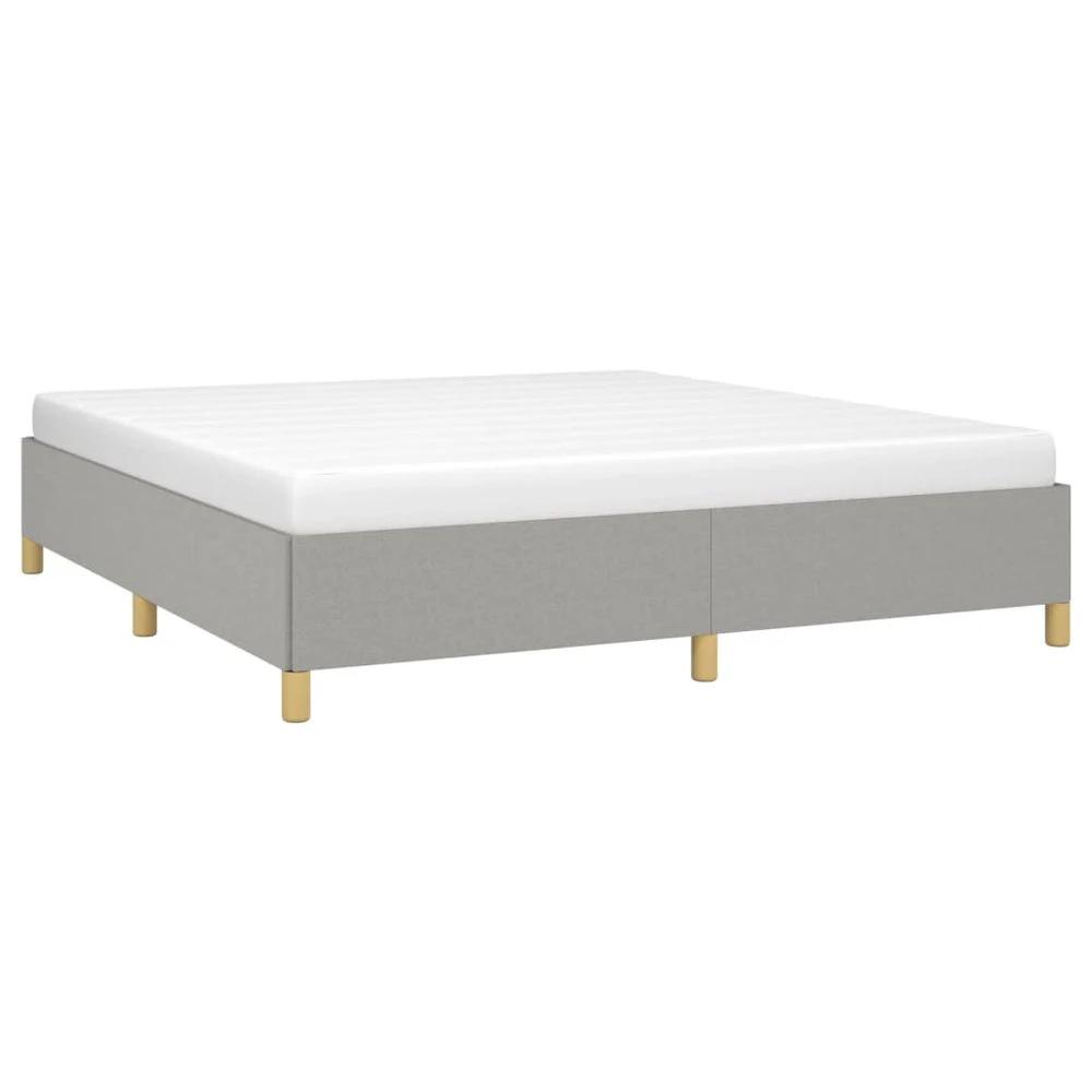 Bed Frame Light Grey 180x200 cm vidaXL Super King Fabric by vidaXL