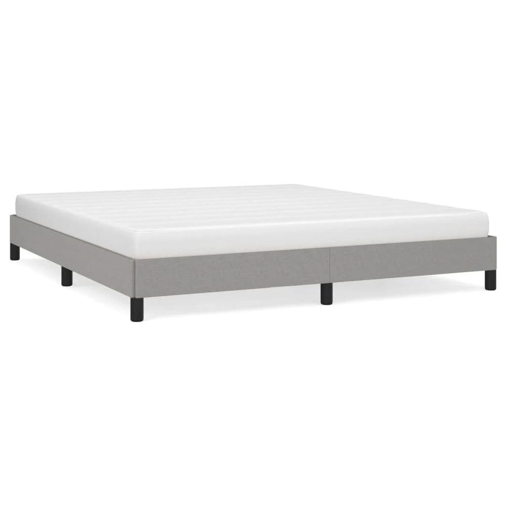 Bed Frame Light Grey 180x200 cm vidaXL Super King Fabric by vidaXL