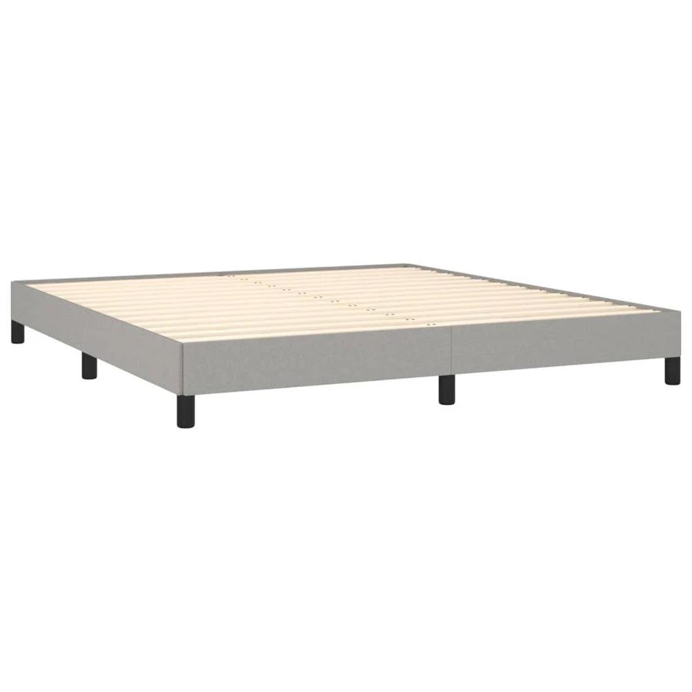 Bed Frame Light Grey 180x200 cm vidaXL Super King Fabric by vidaXL