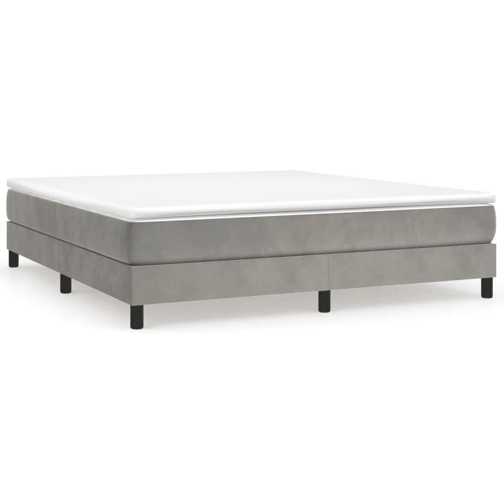 Bed Frame Light Grey 180x200cm vidaXL Super King Velvet by vidaXL