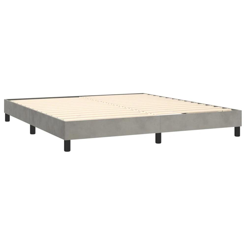 Bed Frame Light Grey 180x200cm vidaXL Super King Velvet by vidaXL