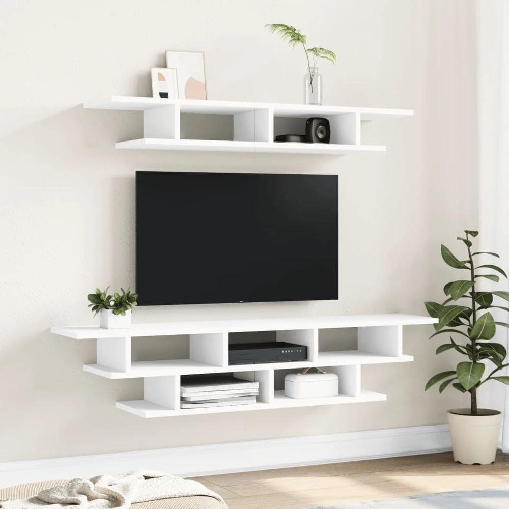TV Wall Units White vidaXL Engineered Wood by vidaXL