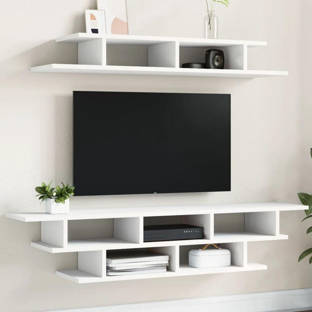 TV Wall Units White vidaXL Engineered Wood by vidaXL