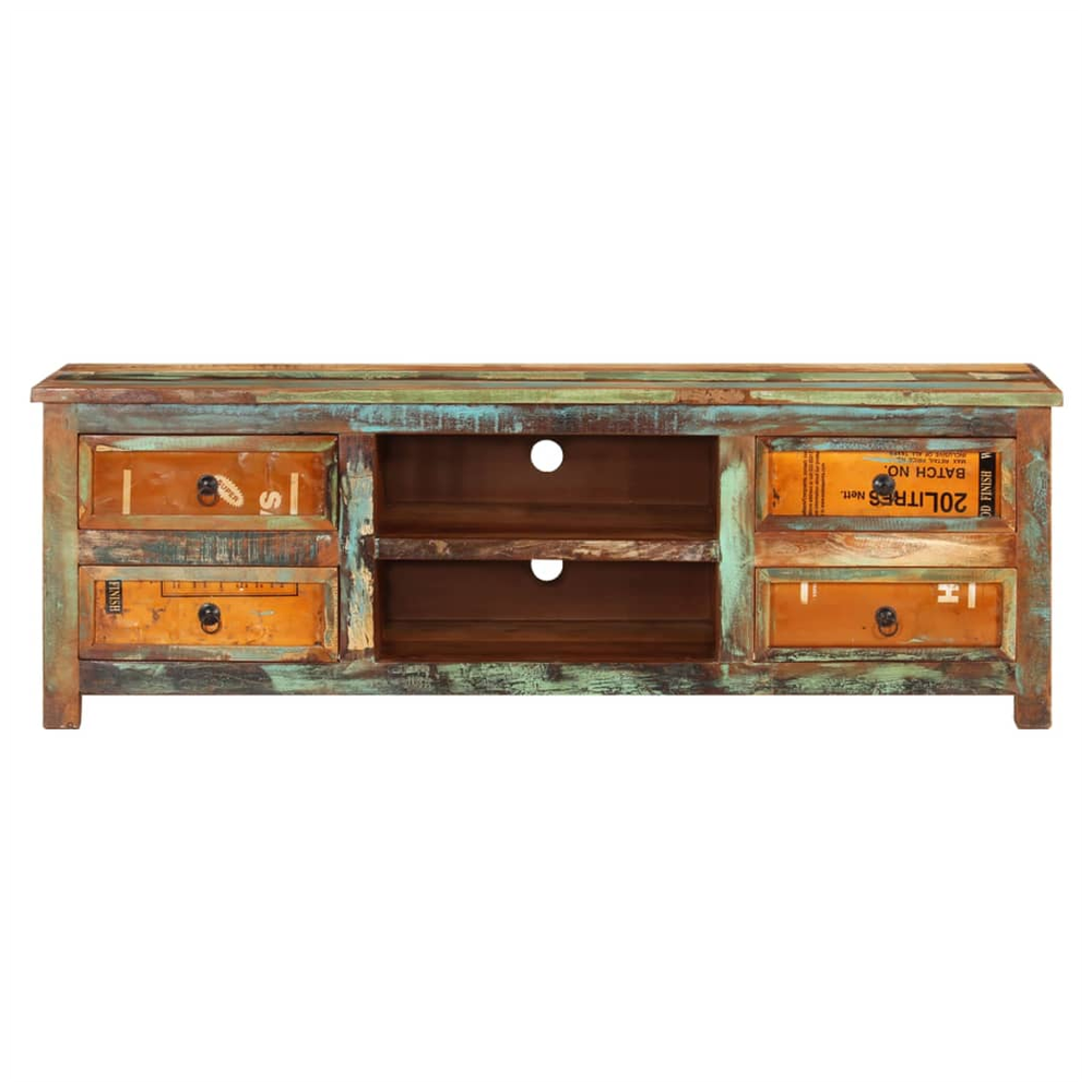 Reclaimed Wood TV Cabinet TV Stand 4 Drawers vidaXL by vidaXL