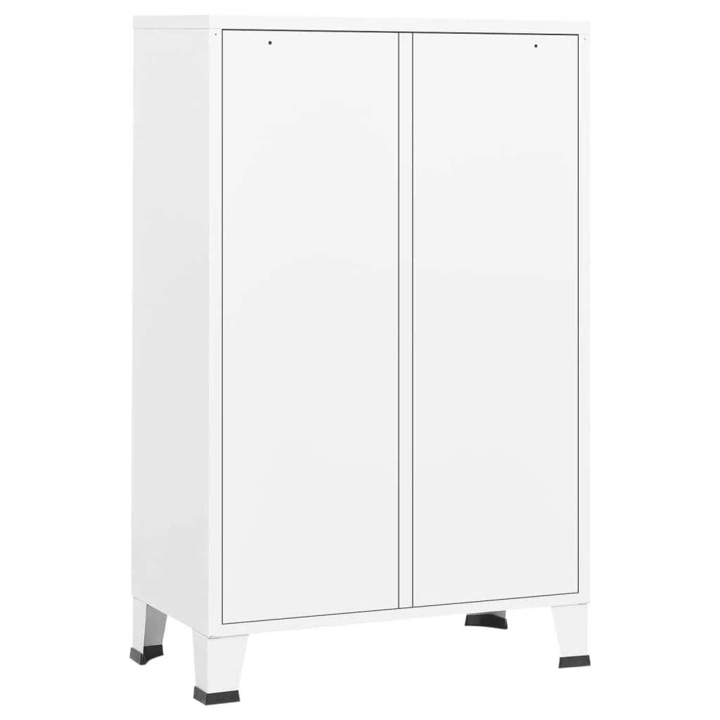 vidaXL Industrial Wardrobe White 67x35x107 cm Steel - Wardrobe