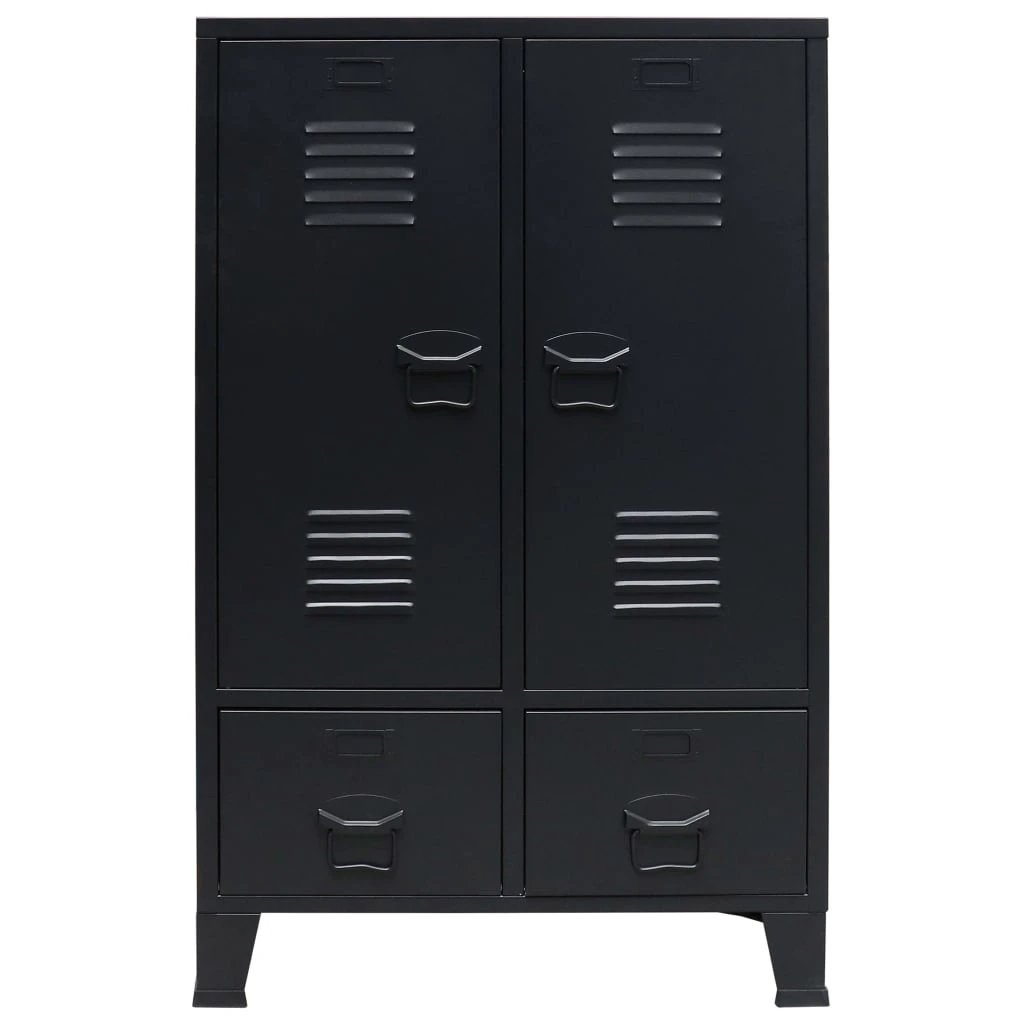 vidaXL Industrial Wardrobe White 67x35x107 cm Steel - Wardrobe