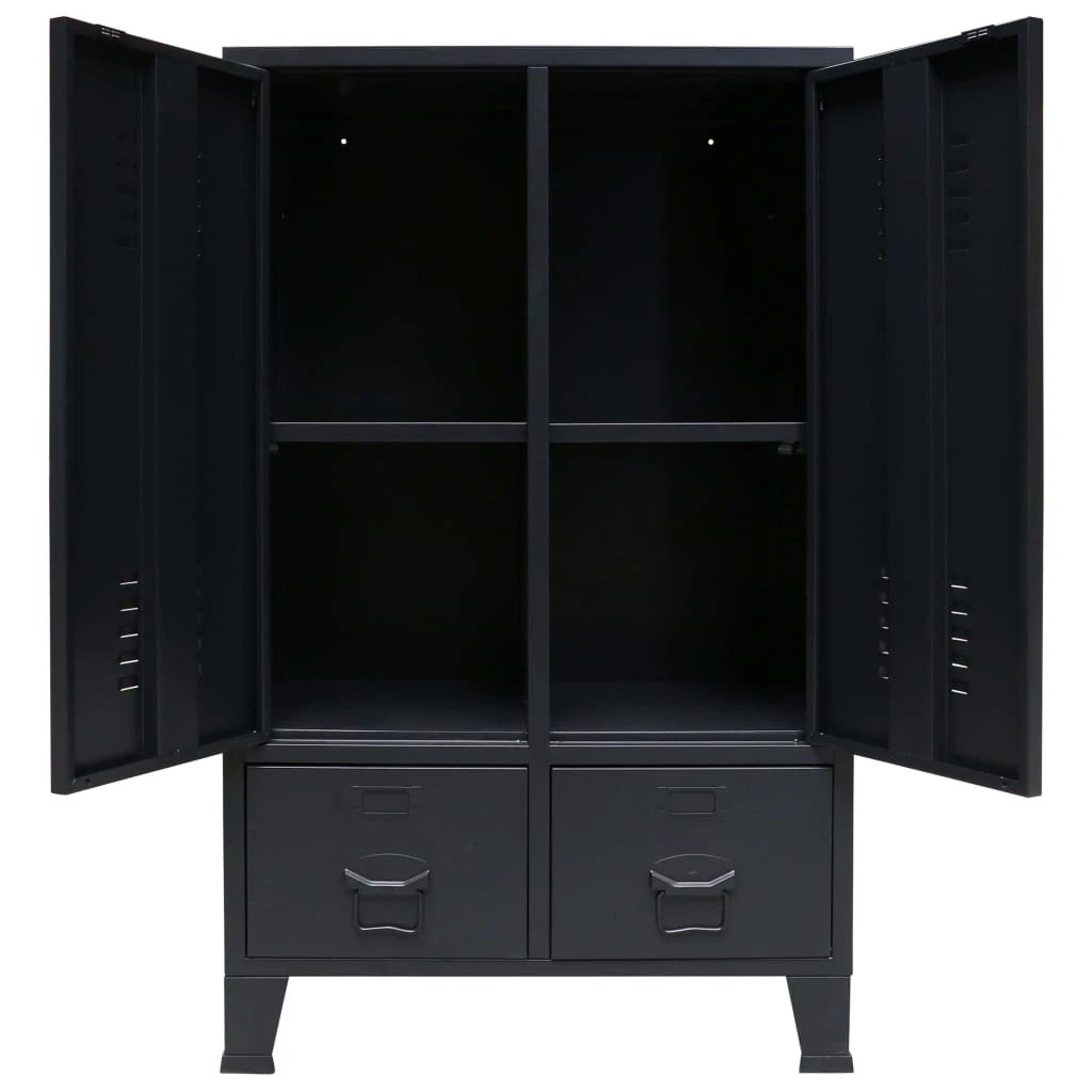 vidaXL Industrial Wardrobe White 67x35x107 cm Steel by vidaXL