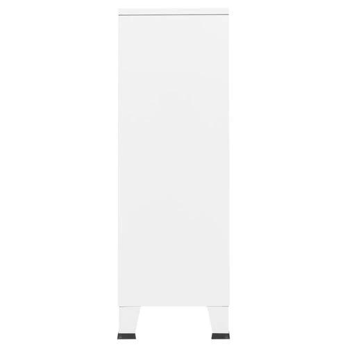 vidaXL Industrial Wardrobe White 67x35x107 cm Steel - Wardrobe