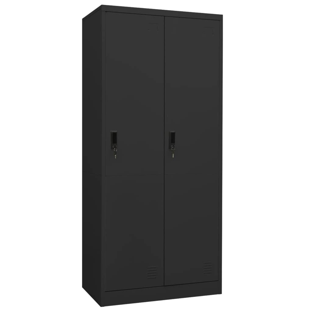 vidaXL Wardrobe White 80x50x180 cm Steel by vidaXL