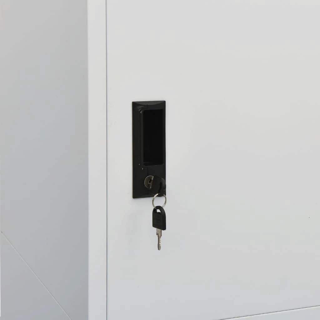 vidaXL Wardrobe White 80x50x180 cm Steel by vidaXL