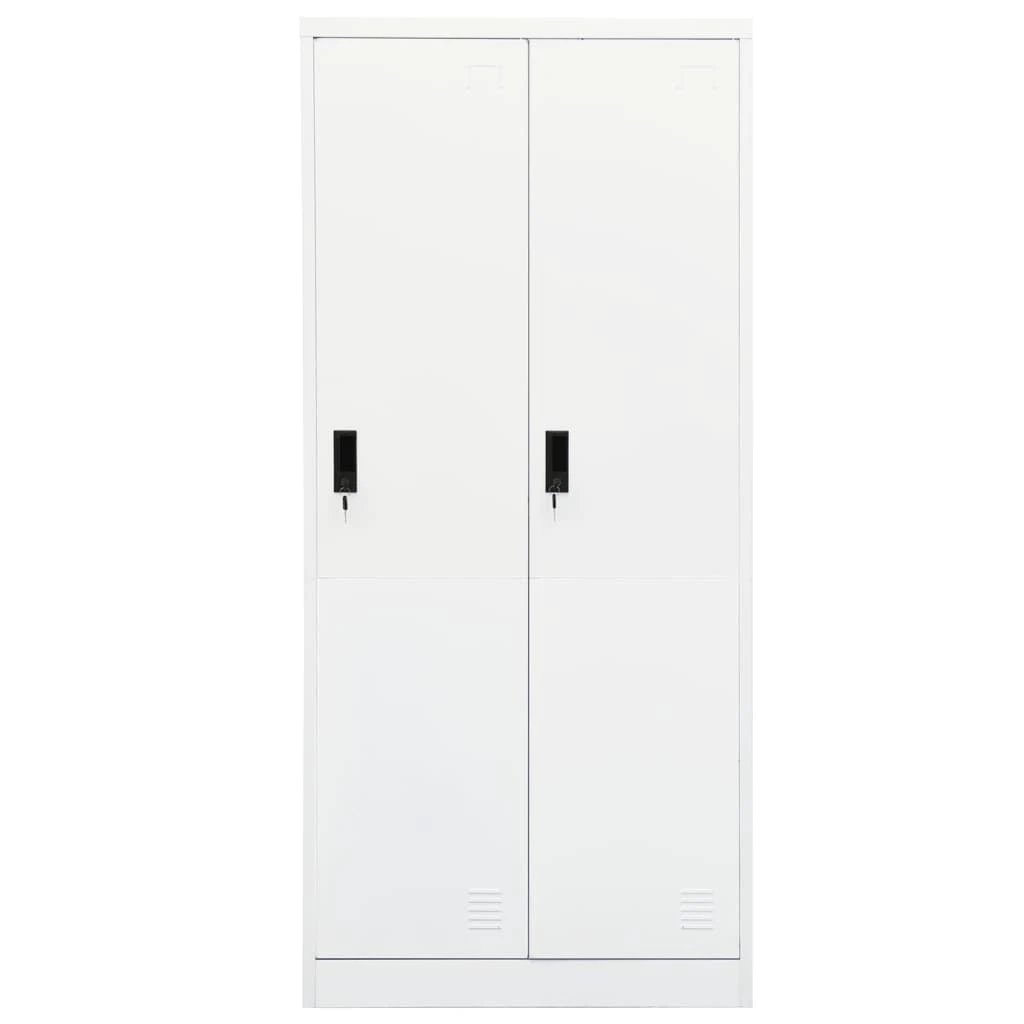 vidaXL Wardrobe White 80x50x180 cm Steel - Wardrobe