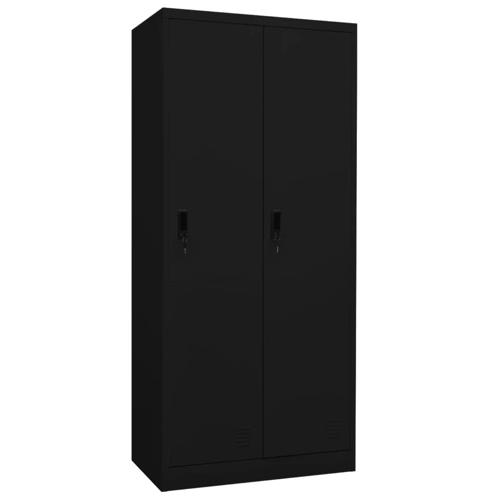 vidaXL Wardrobe White 80x50x180 cm Steel - Wardrobe