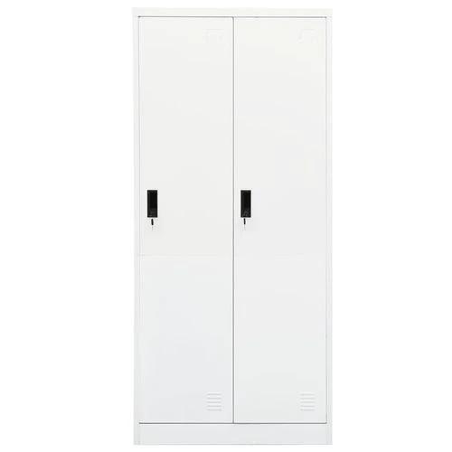 vidaXL Wardrobe White 80x50x180 cm Steel by vidaXL
