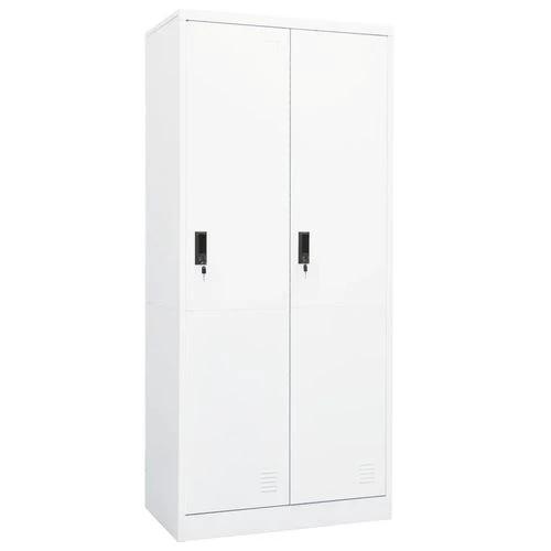 vidaXL Wardrobe White 80x50x180 cm Steel by vidaXL