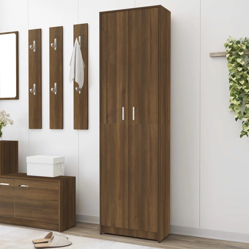 vidaXL Hallway Wardrobe Smoked Oak 55x25x189 cm Engineered Wood by vidaXL