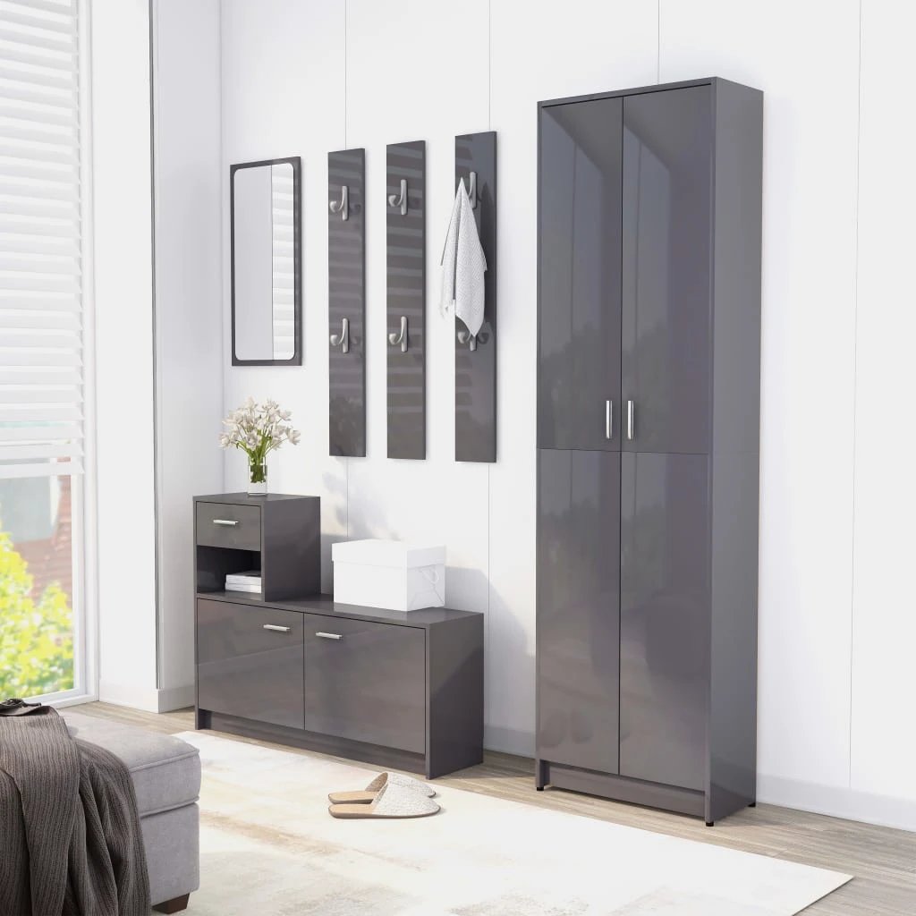 vidaXL Hallway Wardrobe Smoked Oak 55x25x189 cm Engineered Wood - Wardrobe