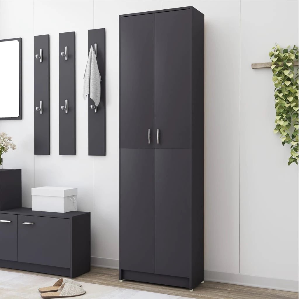 vidaXL Hallway Wardrobe Smoked Oak 55x25x189 cm Engineered Wood - Wardrobe