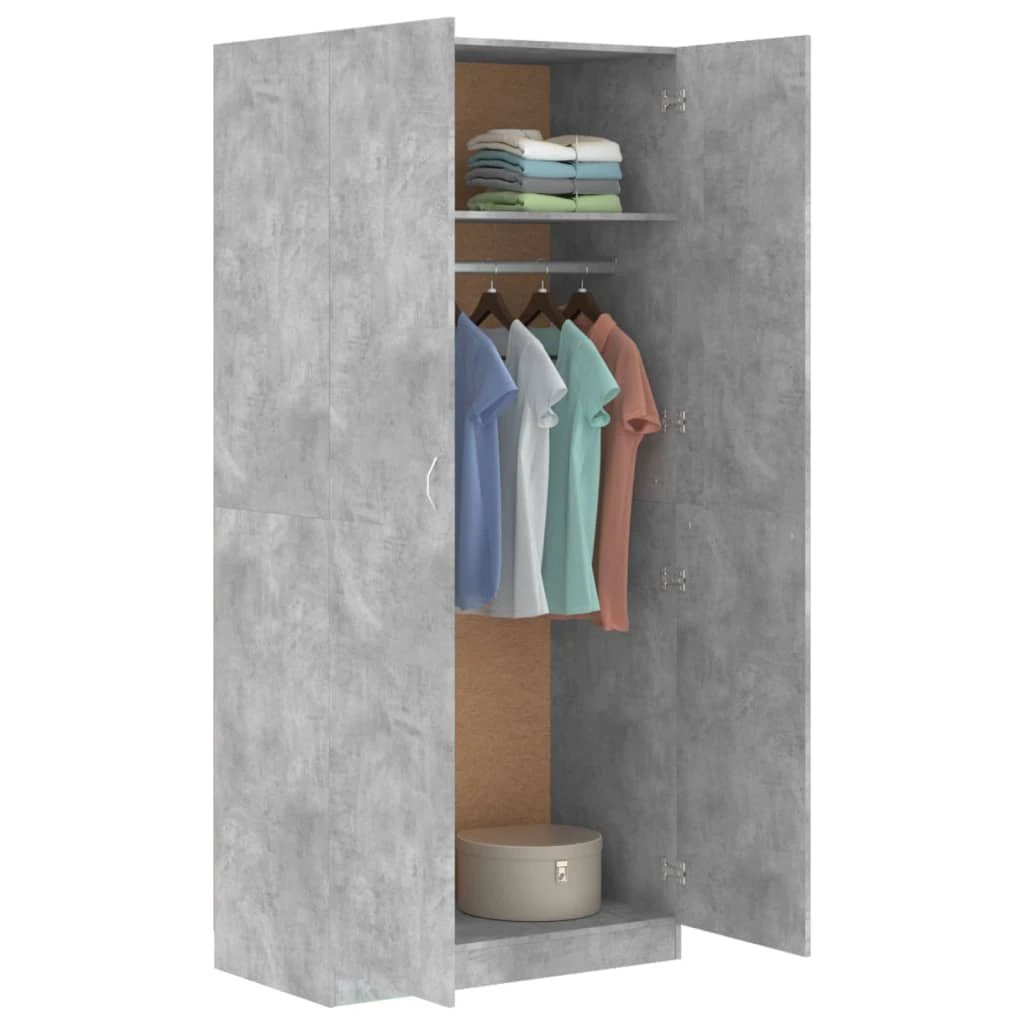 vidaXL Wardrobe Smoked Oak 90x50x200 cm Engineered Wood by vidaXL