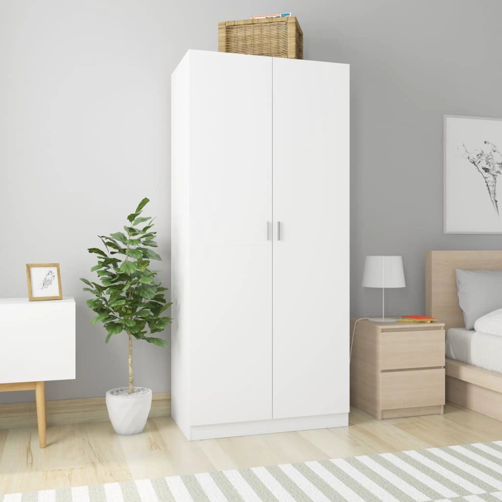 vidaXL Wardrobe Smoked Oak 90x50x200 cm Engineered Wood - Wardrobe