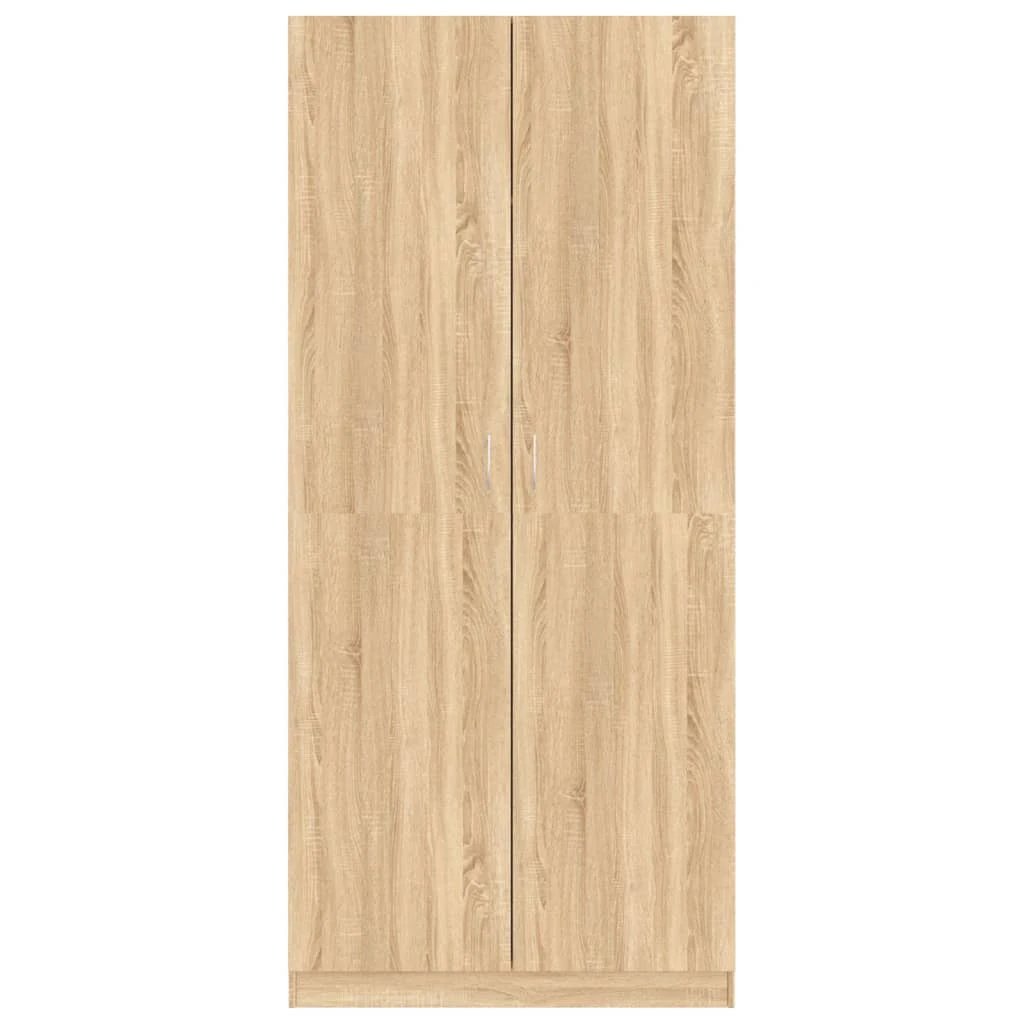 vidaXL Wardrobe Smoked Oak 90x50x200 cm Engineered Wood by vidaXL