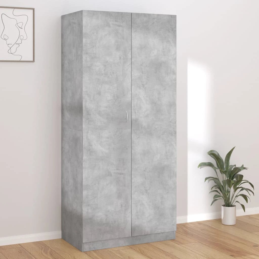 vidaXL Wardrobe Smoked Oak 90x50x200 cm Engineered Wood by vidaXL