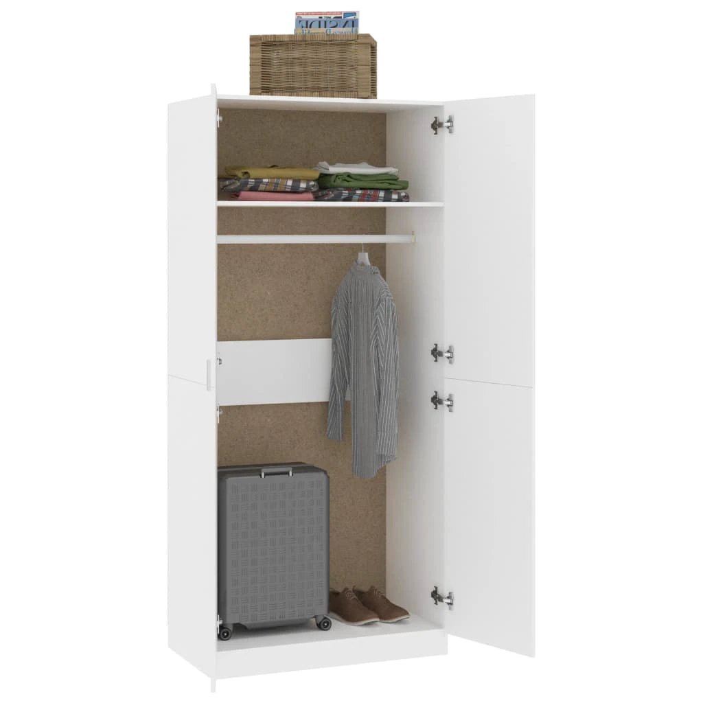 vidaXL Wardrobe Smoked Oak 90x50x200 cm Engineered Wood - Wardrobe