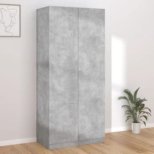 vidaXL Wardrobe Smoked Oak 90x50x200 cm Engineered Wood - Wardrobe