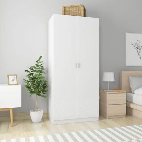 vidaXL Wardrobe Smoked Oak 90x50x200 cm Engineered Wood - Wardrobe