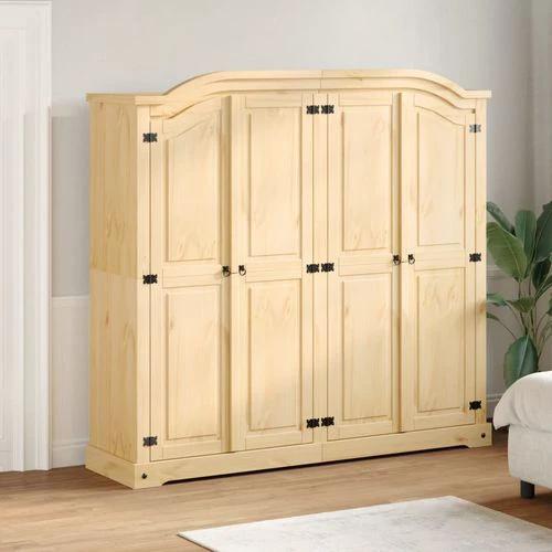 vidaXL Wardrobe Corona 194x52x186 cm Solid Wood Pine by vidaXL