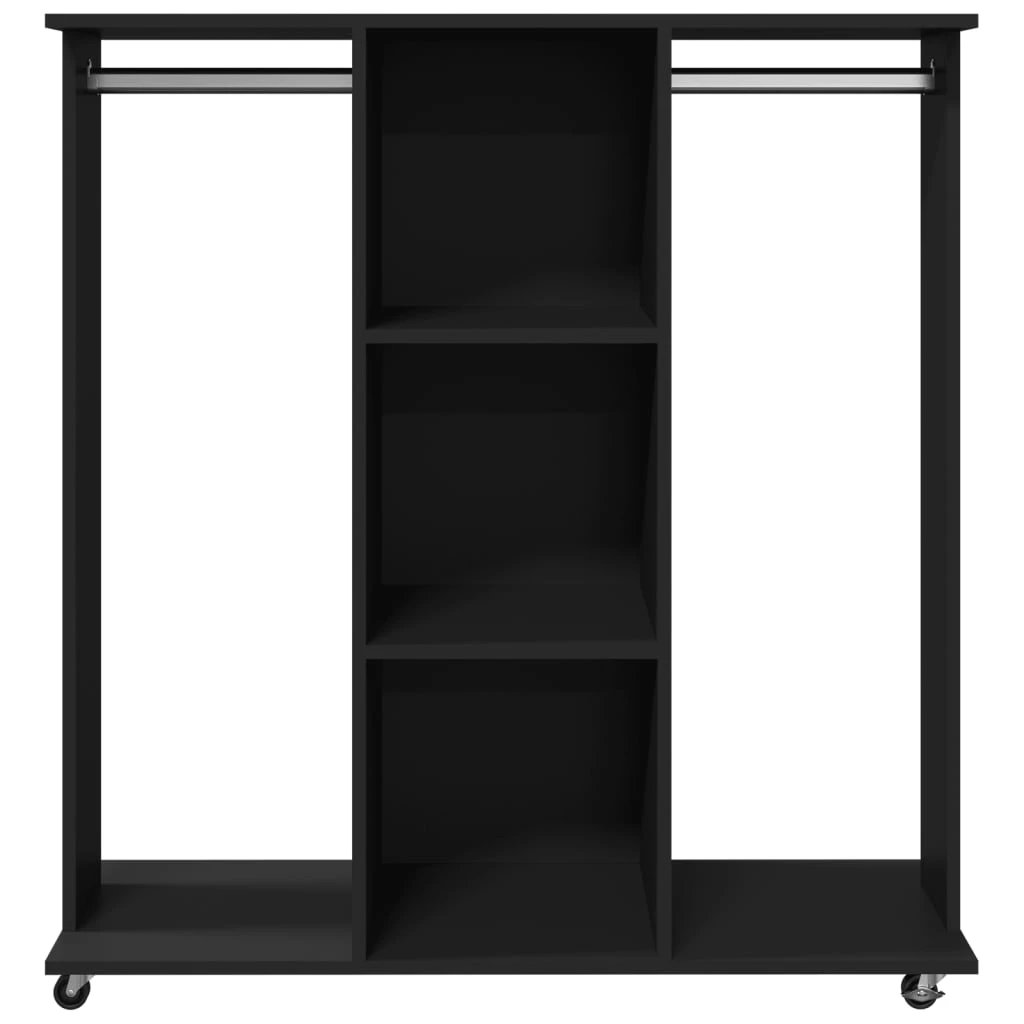 vidaXL Wardrobe with Wheels White 102x38x110 cm Engineered Wood by vidaXL