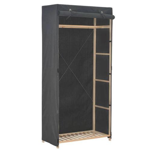 vidaXL Wardrobe Grey 79x40x170 cm Fabric - Wardrobe