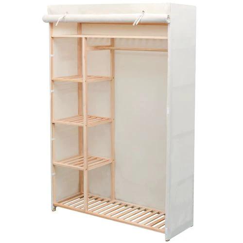 vidaXL Wardrobe Fabric and Pinewood 110x40x170 cm - Wardrobe