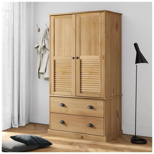 vidaXL vidaXL Wardrobe VIGO 90x55x176 cm Solid Wood Pine - Wardrobe