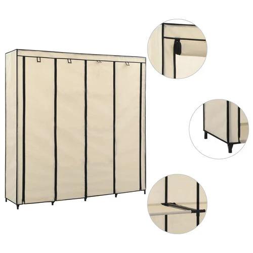 vidaXL vidaXL Wardrobe with 4 Compartments Black 175x45x170 cm - Wardrobe