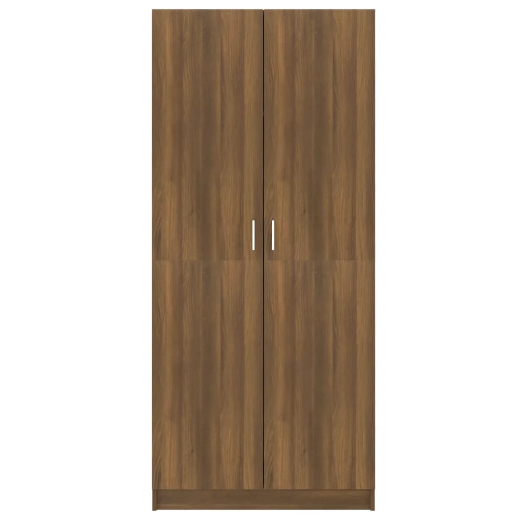 vidaXL Wardrobe Smoked Oak 80x50x180 cm Engineered Wood by vidaXL