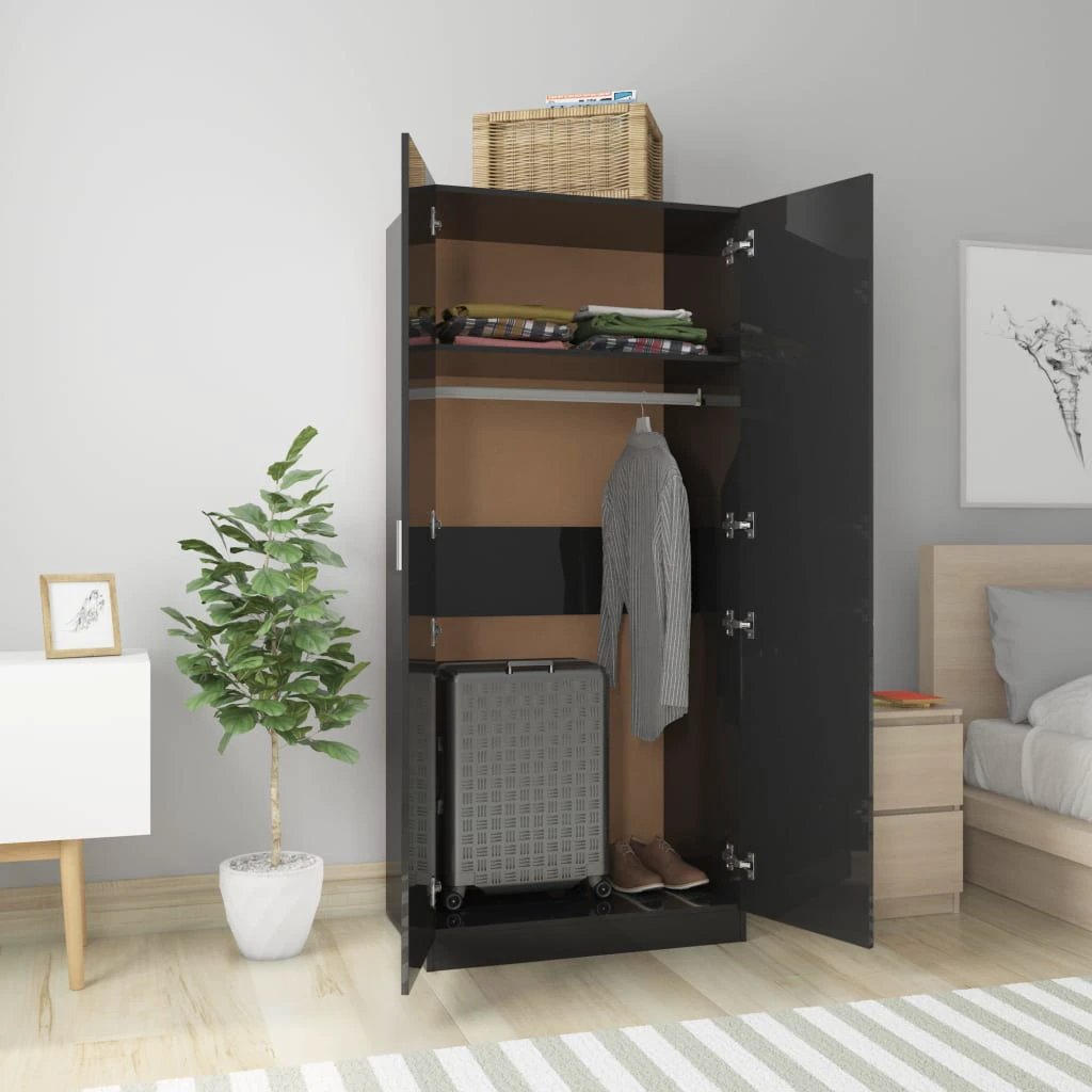 vidaXL Wardrobe Smoked Oak 80x50x180 cm Engineered Wood by vidaXL