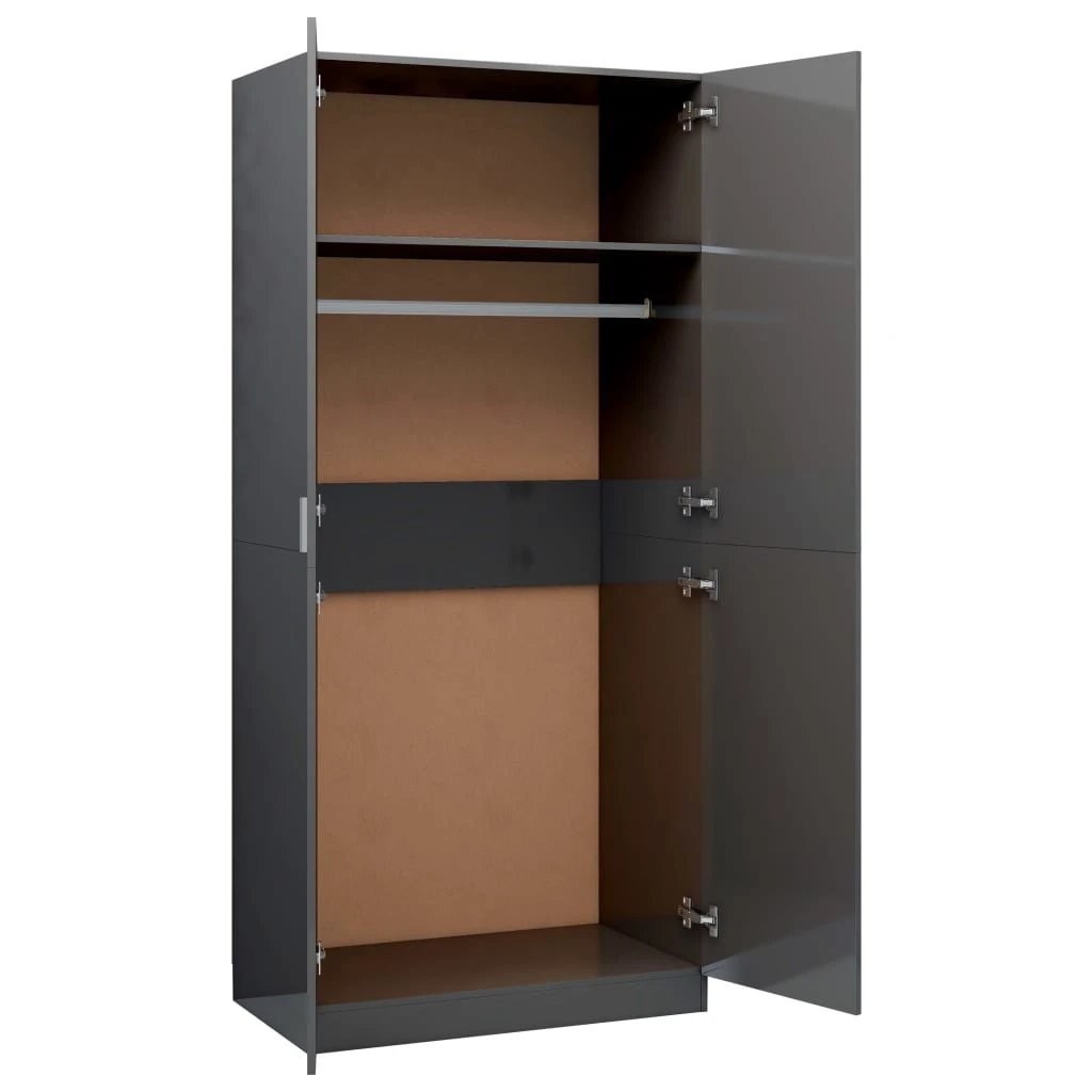 vidaXL Wardrobe Smoked Oak 80x50x180 cm Engineered Wood by vidaXL