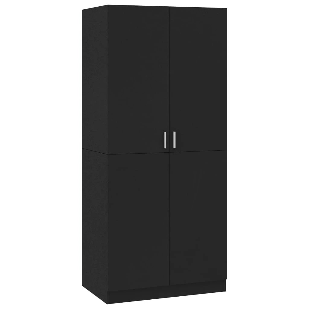 vidaXL Wardrobe Smoked Oak 80x50x180 cm Engineered Wood - Wardrobe