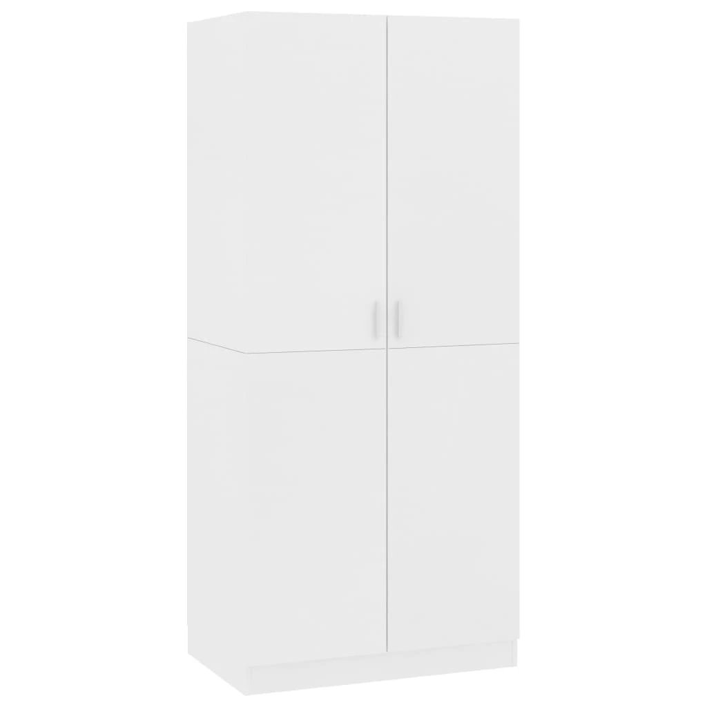 vidaXL Wardrobe Smoked Oak 80x50x180 cm Engineered Wood - Wardrobe