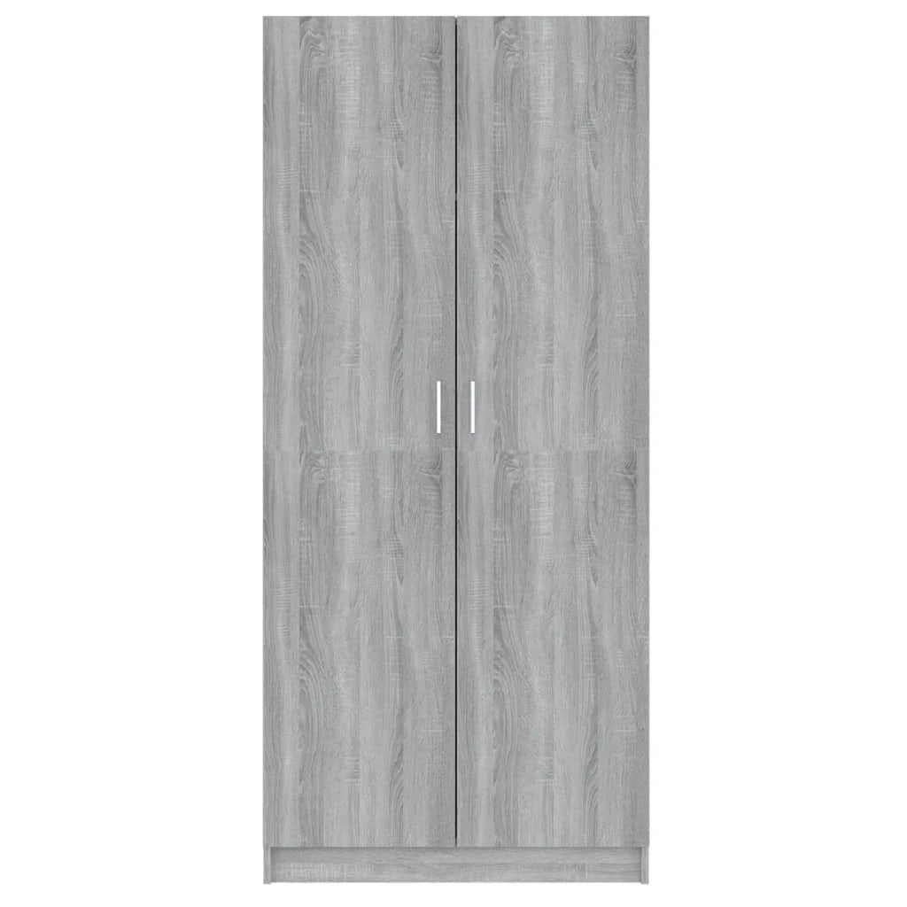 vidaXL Wardrobe Smoked Oak 80x50x180 cm Engineered Wood by vidaXL